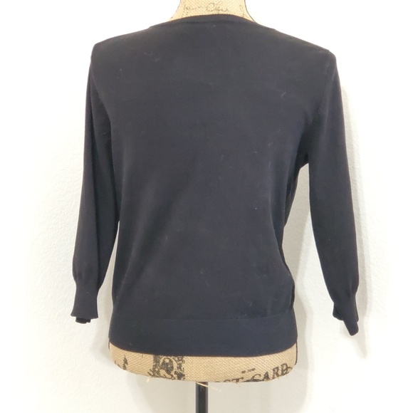 Cable & Gauge Black embellished gorgeous beaded sweater Small EUC - Picture 7 of 8